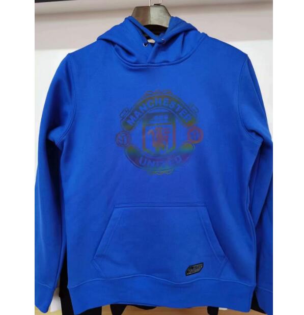 Manchester United Blue Hoody Sweater Top 2020/21